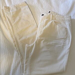Talbots Velveteen Straight-Leg Pants in Cream